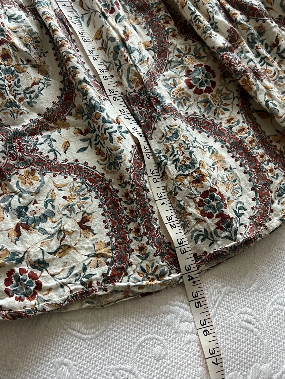 beautiful cream floral maxi skirt - Picture 7 of 8